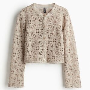 Crochet look cardigan